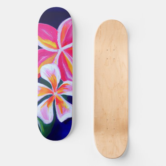 Tropische skateboard-plumerie skateboard (Voorkant)