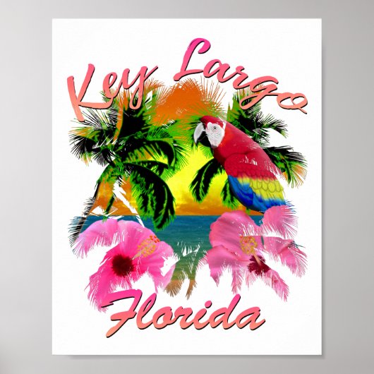 Tropische sleutel Largo Florida Keys Poster (Voorkant)