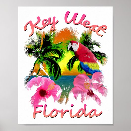 Tropische Sleutel West Florida Keys Poster (Voorkant)