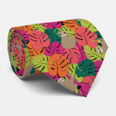 Tropische sleuven stropdas (Opgerold)