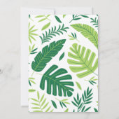 Tropische Slothday Party Kaart (Achterkant)