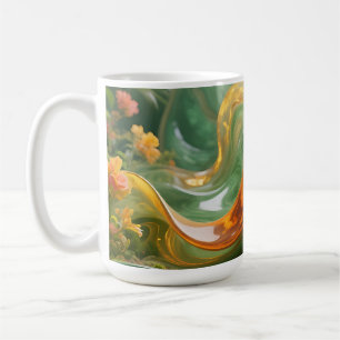 Tropische Smaragd-Amber Werveling Koffiemok