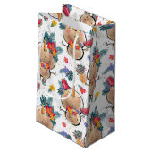 Tropische Snowman White kersttas Klein Cadeauzakje (Achterkant Gekanteld)