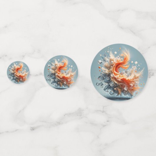 Tropische spatten confetti (Voorkanten)