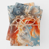 Tropische spatten inpakpapier vel (In situ)