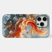 Tropische spatten iPhone hoesje (Achterkant horizontaal)