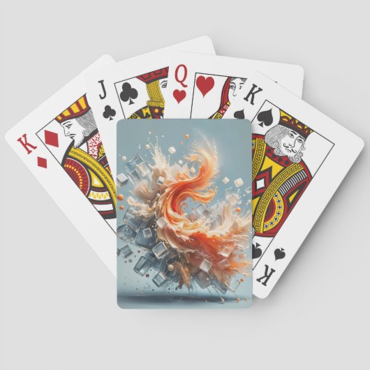 Tropische spatten pokerkaarten (Achterkant)