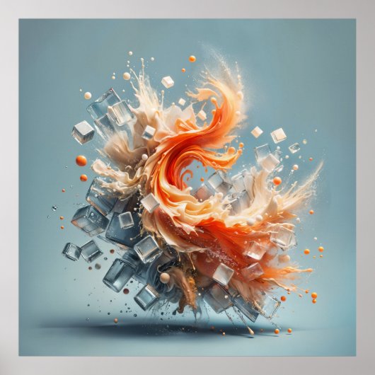 Tropische spatten poster (Voorkant)