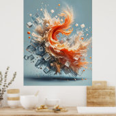 Tropische spatten poster (Keuken)