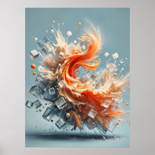 Tropische spatten poster (Voorkant)