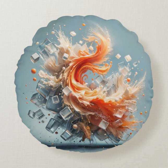 Tropische spatten rond kussen (Voorkant)