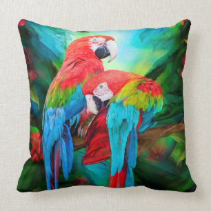 Tropische spirits - Macaws Art Designer Pillow Kussen