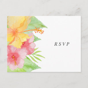 Tropische Splendor bruiloft rsvp + entreuren Uitnodiging Briefkaart