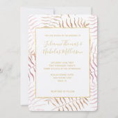 Tropische springbonnen bruiloft kaart (Voorkant)