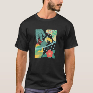 Tropische staafpalm met aanraakvlak t-shirt