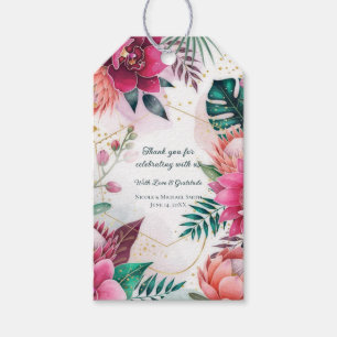 Tropische Stardust Tuin Bloemparadijs Bruiloft Cadeaulabel