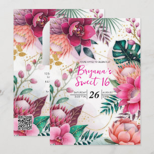 Tropische Stardust Tuin Bloemparadijs Sweet 16 Kaart