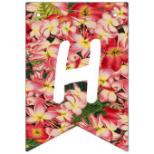 Tropische stekelbaardbloemen Floral Happy Birthday Vlaggetjes (Tweede vlag)