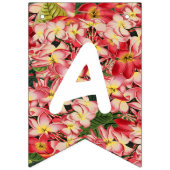 Tropische stekelbaardbloemen Floral Happy Birthday Vlaggetjes (Derde vlag)