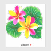 Tropische stekelstaartebloemen sticker (Vel)