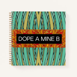 tropische stijl DOPE A MINE B spiraal notitieboek
