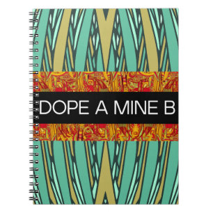 tropische stijl DOPE A MINE B spiraal notitieboek