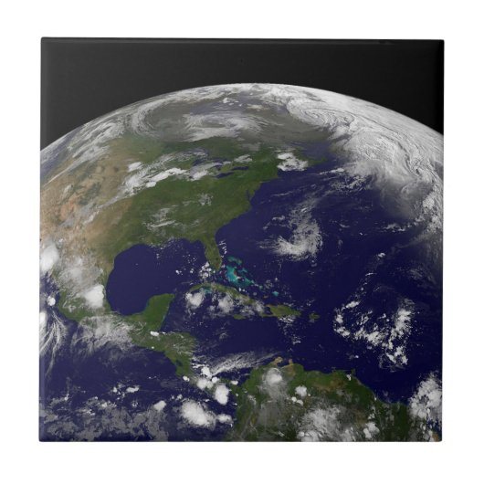 Tropische Stormen op aarde. Tegeltje (Voorkant)