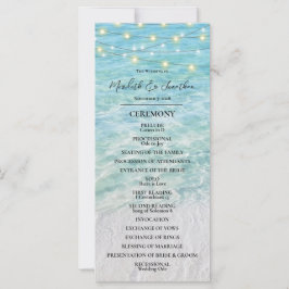 Tropische strand aan zee String Light bruiloft