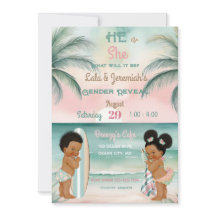 Tropische Strand Baby Geslacht Onthulling Blush Sa