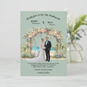 Tropische strand bestemmingshuwelijksuitnodiging save the date (Staand voorkant)