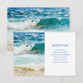 Tropische strand bruiloftsreceptie informatiekaartje (Voorkant / Achterkant)