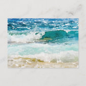 Tropische strand bruiloftsreceptie informatiekaartje (Achterkant)