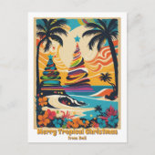 Tropische strand Kerstmis Bali groet Briefkaart (Voorkant)