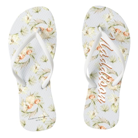 Tropische strand Mode | Bachelorette Teenslippers (Voetbed)