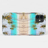 Tropische strand Ocean Palms met reflectie Case-Mate iPhone Case (Achterkant (horizontaal))
