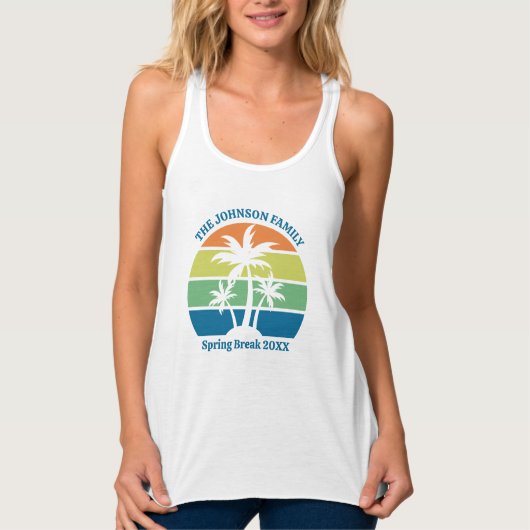  Tropische Strand Palmbomen Vrouwen Tanktop (Voorkant)