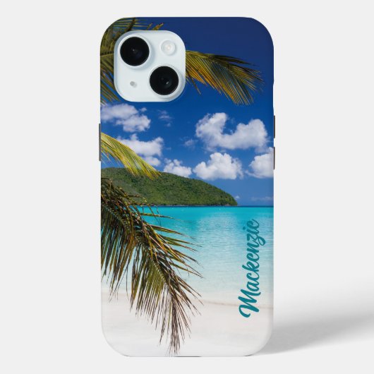 Tropische Strand Scene Naam Case-Mate iPhone Case (Achterkant)