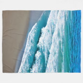 Tropische strand Zee Waves Fleece Deken (Voorkant (Horizontaal))