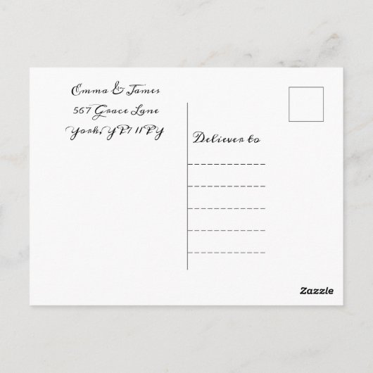 Tropische strandbestemming De datum opslaan Briefkaart (Achterkant)