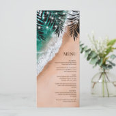 Tropische strandbestemming menu (Staand voorkant)