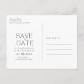 Tropische strandbestemming Weddenschap Opslaan dat Aankondigingskaart (Achterkant)