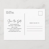 Tropische strandbestemming Weddenschap Opslaan dat Aankondigingskaart (Achterkant)