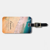 Tropische strandbestemming Weddenschap Opslaan dat Bagagelabel (Voorkant horizontaal)