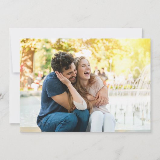 Tropische strandbestemming Weddenschap Opslaan dat Save The Date (Achterkant)