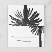 Tropische strandbruiloft palmboom bladeren silhoue (Buitenkant ongevouwen)