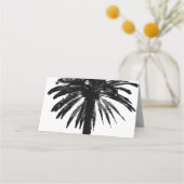 Tropische strandbruiloft palmboom bladeren silhoue (Achterkant)