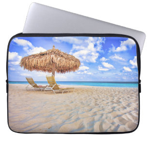 Tropische stranden Aruba Sandy Beach Laptop Sleeve