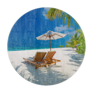 Tropische stranden   Lounge Chairs Beach, Bora Bor Snijplank
