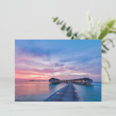Tropische stranden | Maldiven Bungalows Bedankkaart (Staand voorkant)