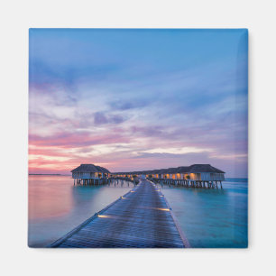 Tropische stranden   Maldiven Bungalows Magneet